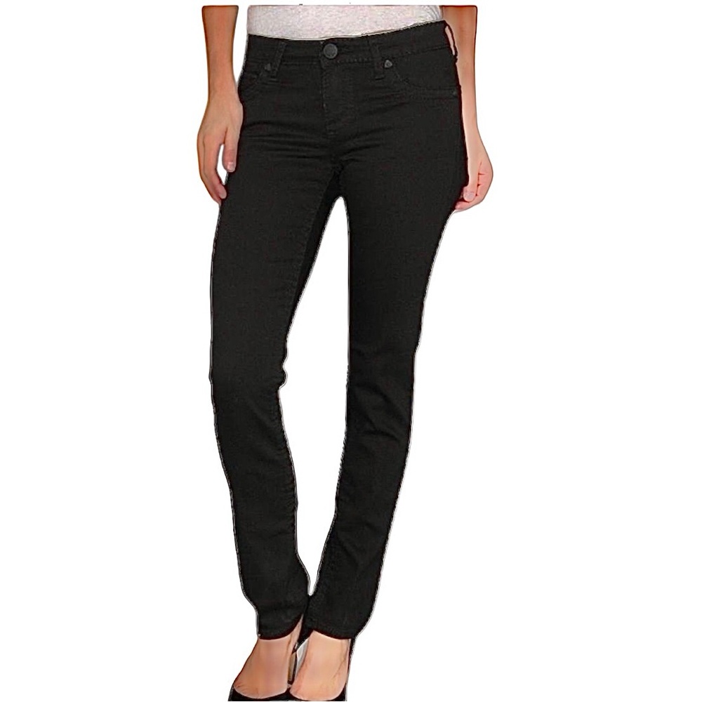 Kut From the Kloth Black Straight Leg Jeans Size 12P